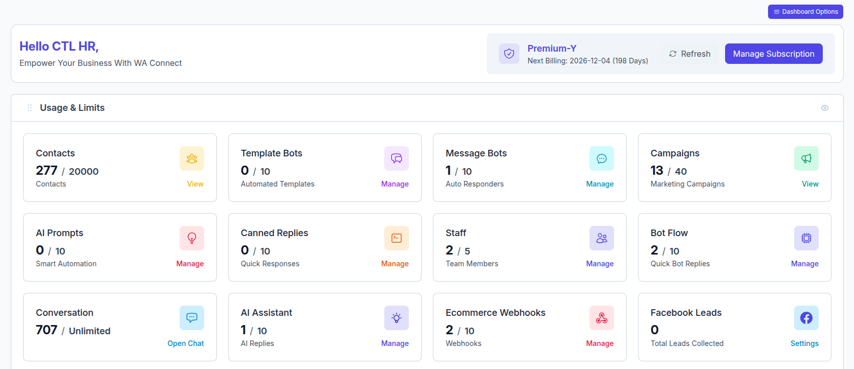 Tenant Dashboard Overview